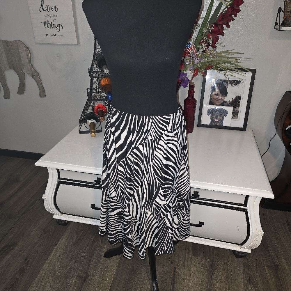 Zebra Print Skirt